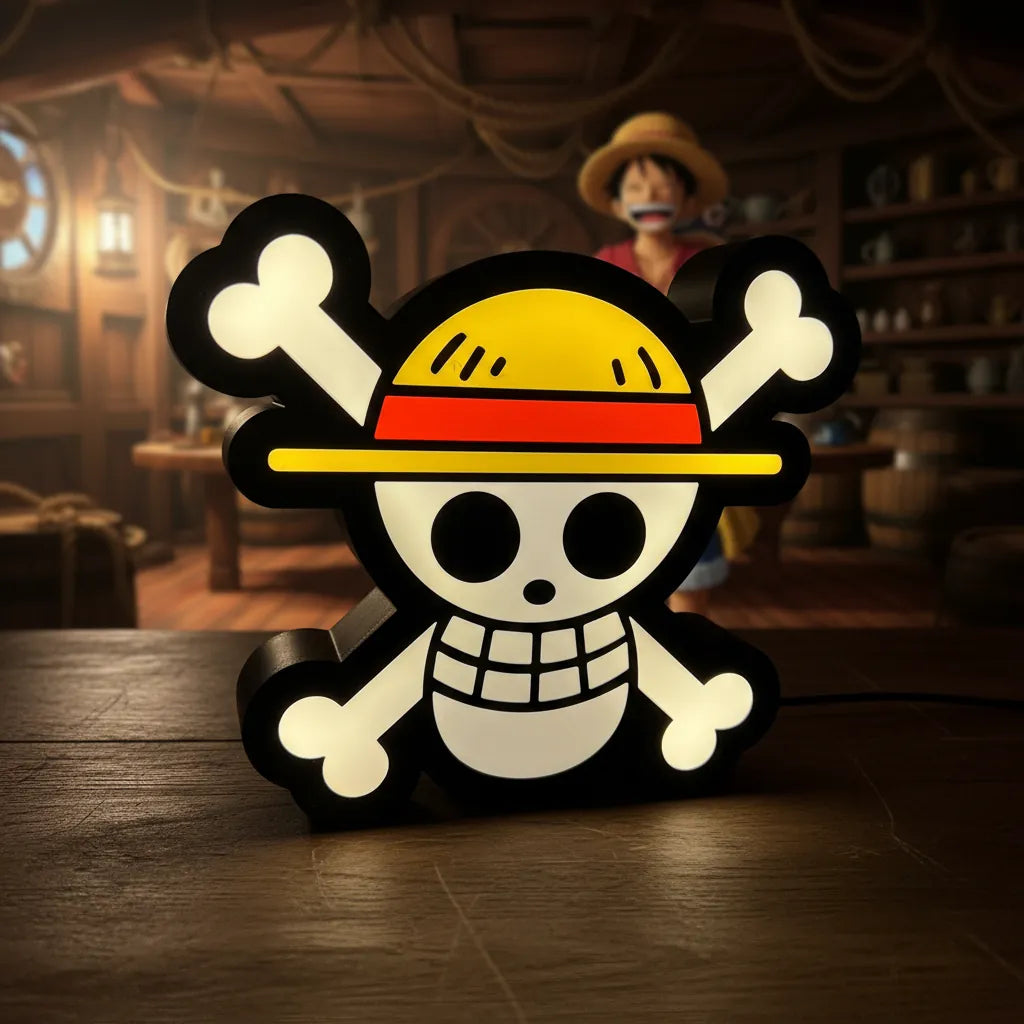 Lámpara logo (jolly roger) One Piece